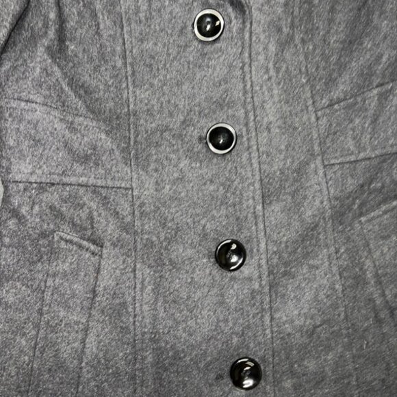 G C COLLECTION by GALLERY Womens Winter Coat Jacket Button Up Gray Size S (GS36) - Picture 3 of 6